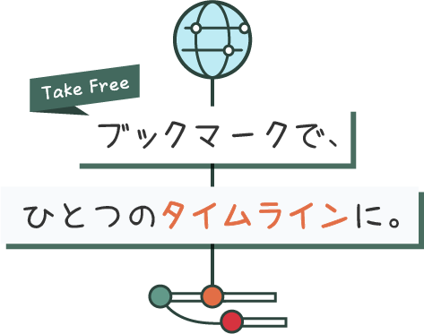 ブックマークを並べて、あなたの記録をひとつのタイムラインに